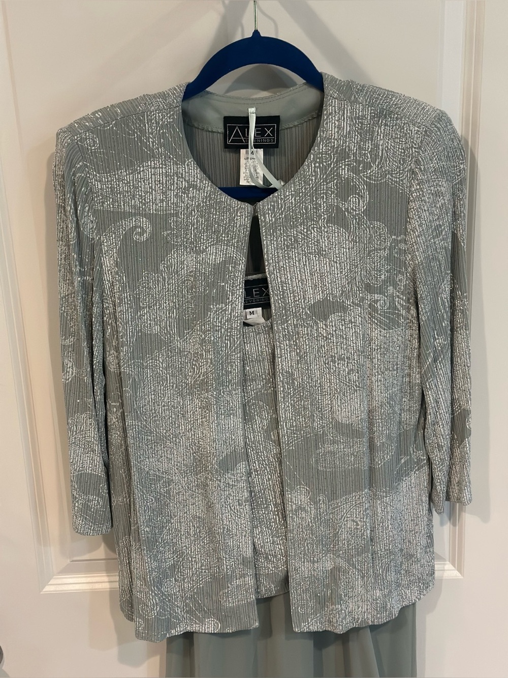 Alex Evenings Sage Metallic Formal 3 Piece Set - Worn Once - Picture 3 of 7